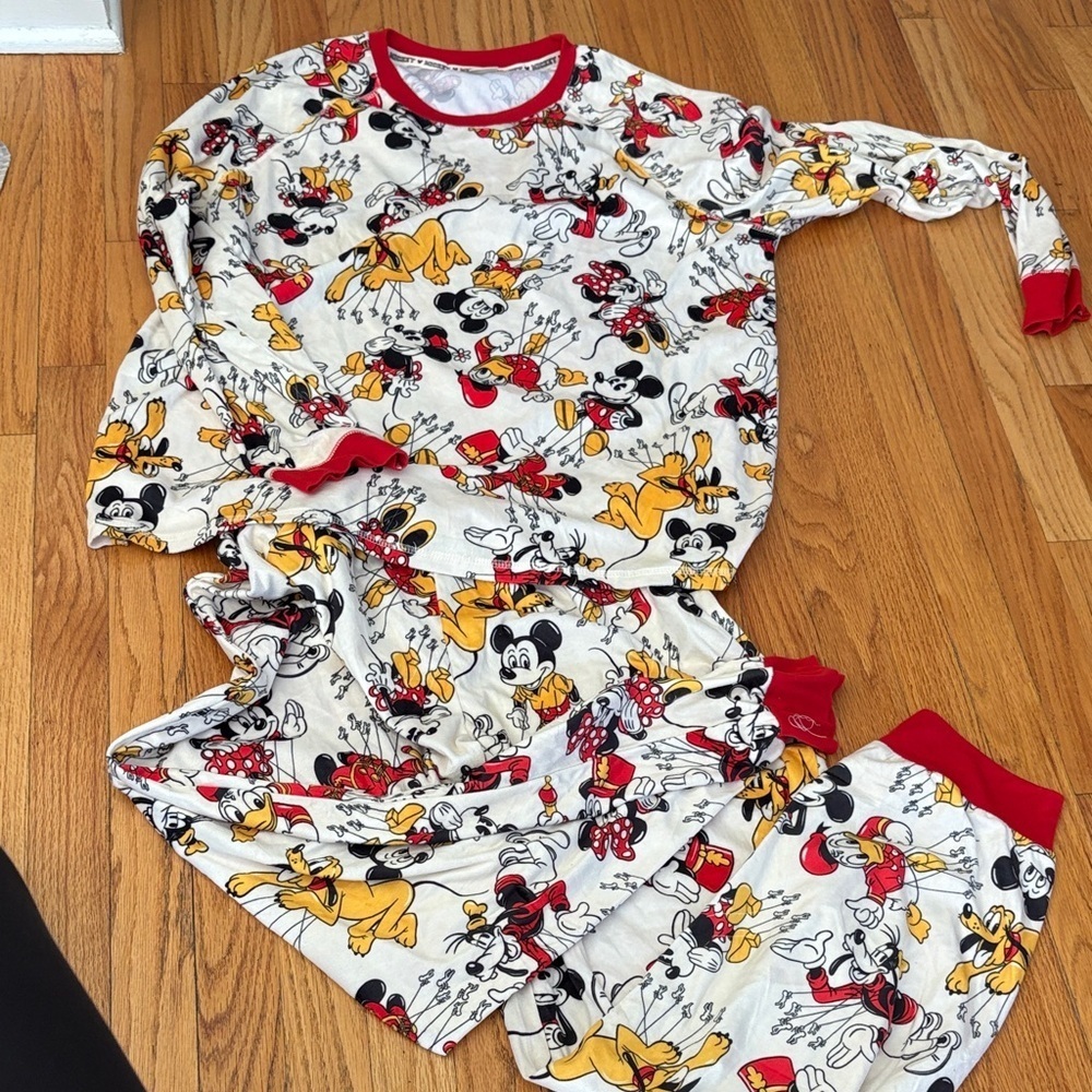 Disney Playful Character Pajama Bottoms & top- Red, Yellow, Black nwot
